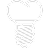A tooth with a red heart shape inside, symbolizing love and care for dental health.