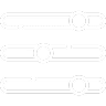 Icon representing a slider control, typically used for adjusting settings or volume in digital interfaces.