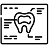 Icon representing an X-ray, featuring a stylized image of a human skeleton or bones.
